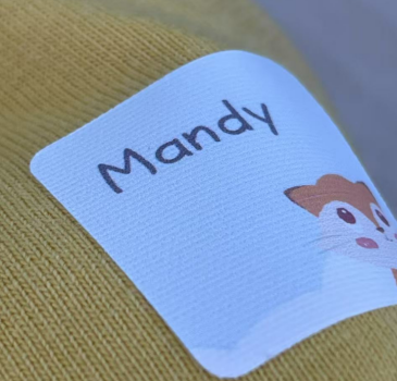 Washable Clothing Label Material for Direct Fabric Application 生地に直接貼付できる洗える衣料品ラベル素材